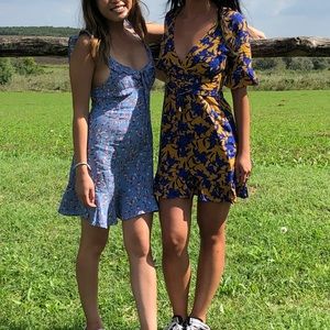Blue floral dress
